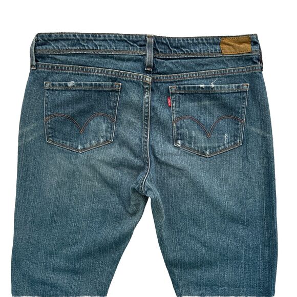 Levis Skinny Jeans Vintage 582 Size12 M Blue Pants Ladies Mid Rise Stret… - Picture 5 of 12